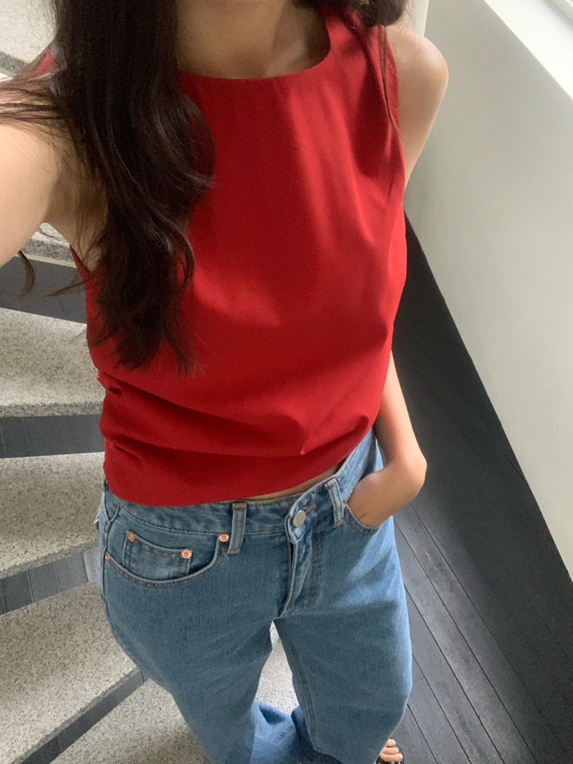 MOSMOS韓國東大門直郵女裝新款熱賣26夏季人氣吊帶背心緞帶MOSMOS吊帶/背心