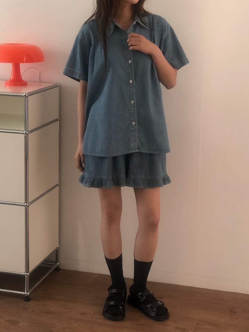 ONDO-P韓國直郵女士新款推薦職業26春夏人氣襯衫蕾絲衫褶裥ONDO-P襯衫/蕾絲衫