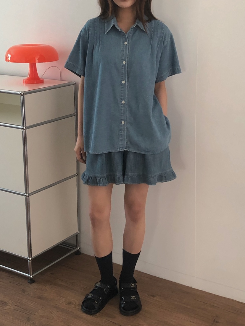 ONDO-P韓國直郵女士新款推薦職業26春夏人氣襯衫蕾絲衫褶裥ONDO-P襯衫/蕾絲衫