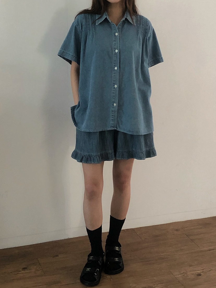 ONDO-P韓國直郵女士新款推薦職業26春夏人氣襯衫蕾絲衫褶裥ONDO-P襯衫/蕾絲衫