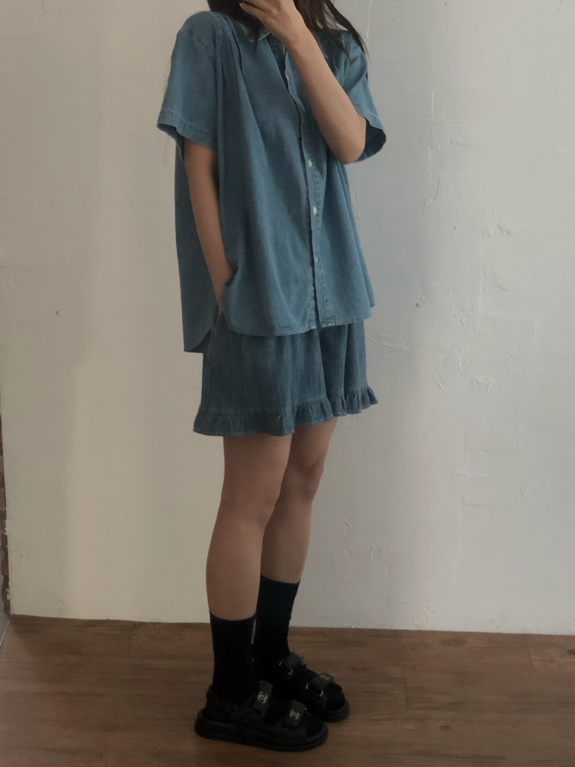 ONDO-P韓國直郵女士新款推薦職業26春夏人氣襯衫蕾絲衫褶裥ONDO-P襯衫/蕾絲衫