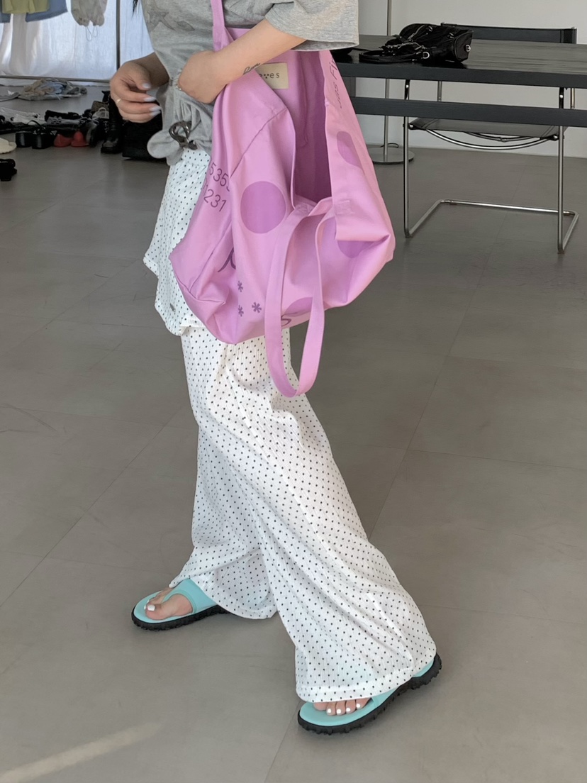 SEOLO韓國直郵女士新品時尚職業26夏季熱賣推薦裙褲褶皺圓點Seolo seoul裙褲