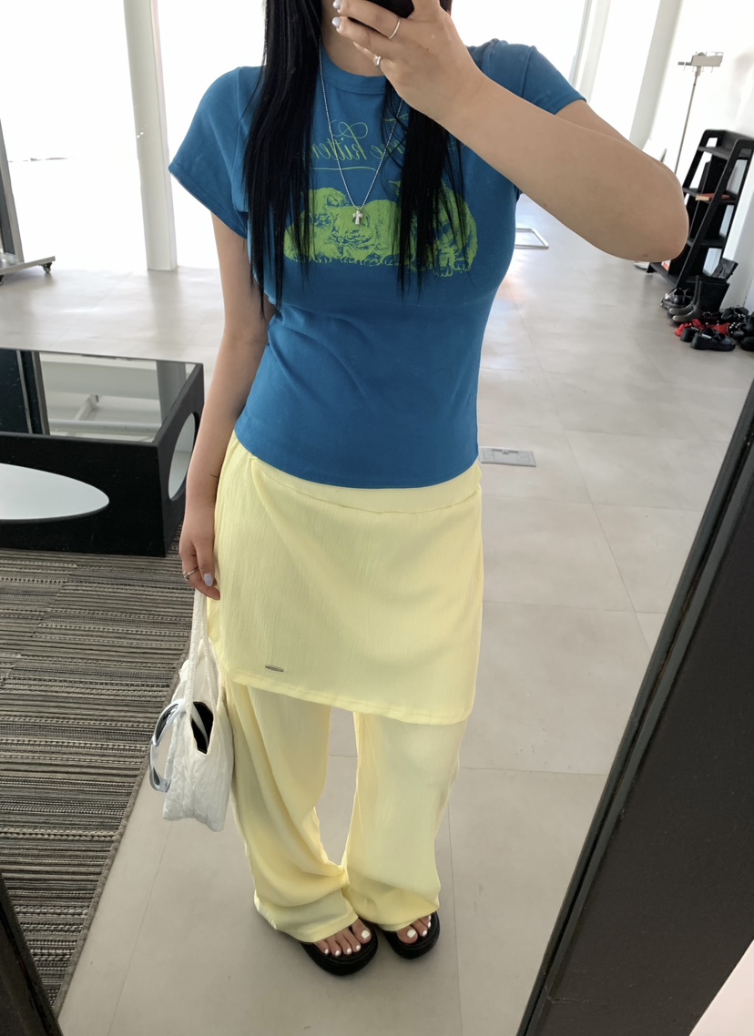 SEOLO韓國直郵女士新品時尚職業26夏季熱賣推薦裙褲褶皺圓點Seolo seoul裙褲