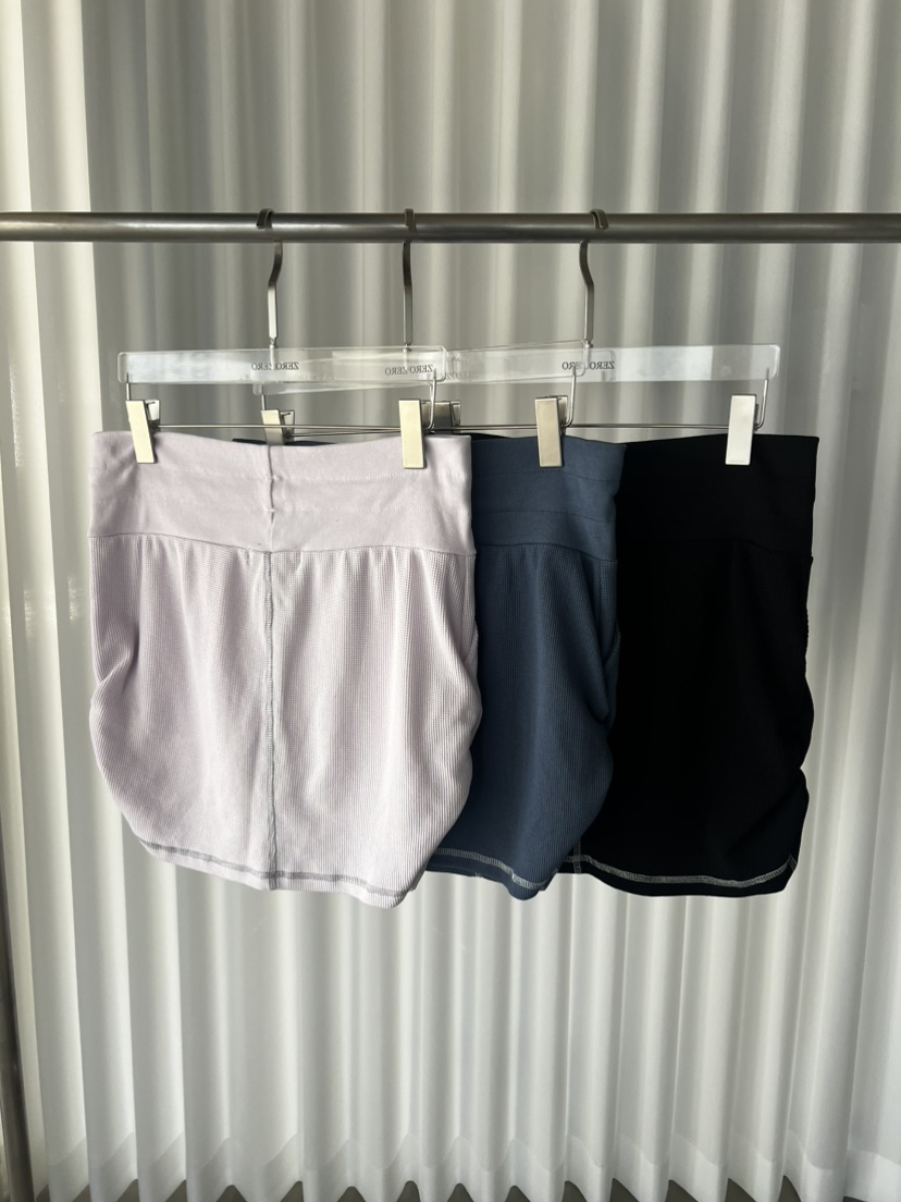 ZEROZERO韓國直郵實拍女士新款熱賣26春夏短裙華夫格褶皺ZEROZERO短裙