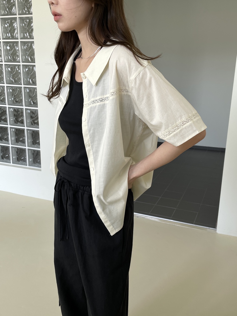 ATHEA韓國直郵女裝新款時尚休閑26春夏26夏季襯衫蕾絲衫SATHEA襯衫/蕾絲衫