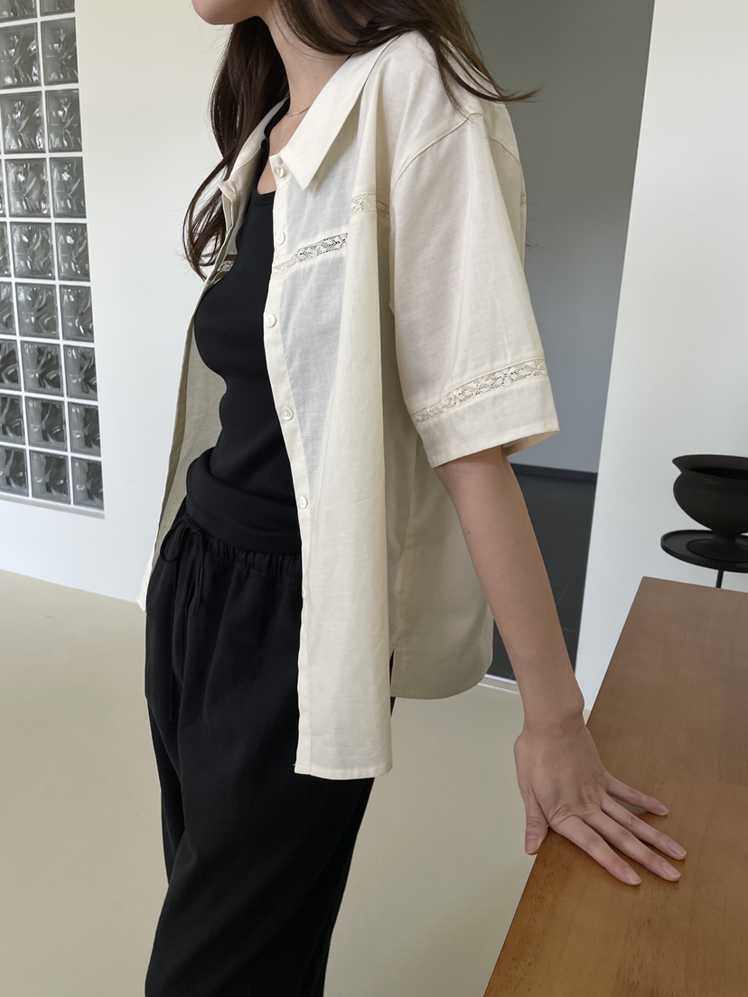 ATHEA韓國直郵女裝新款時尚休閑26春夏26夏季襯衫蕾絲衫SATHEA襯衫/蕾絲衫