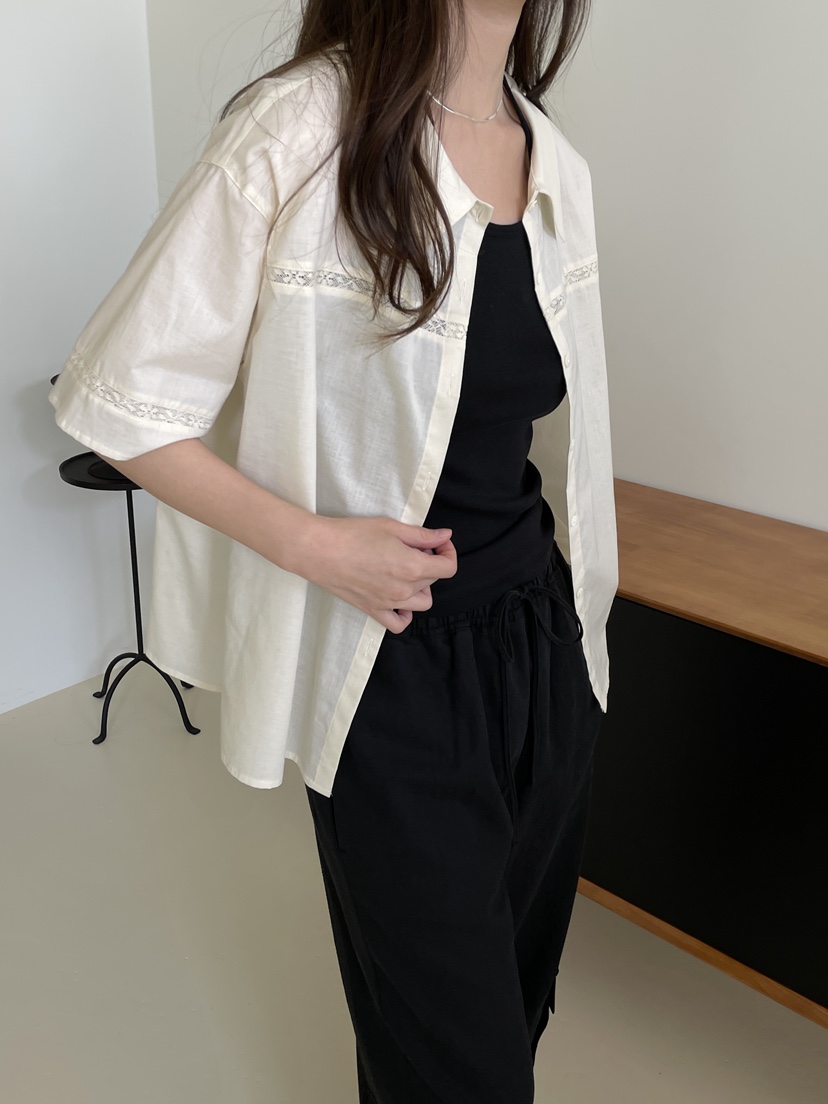 ATHEA韓國直郵女裝新款時尚休閑26春夏26夏季襯衫蕾絲衫SATHEA襯衫/蕾絲衫