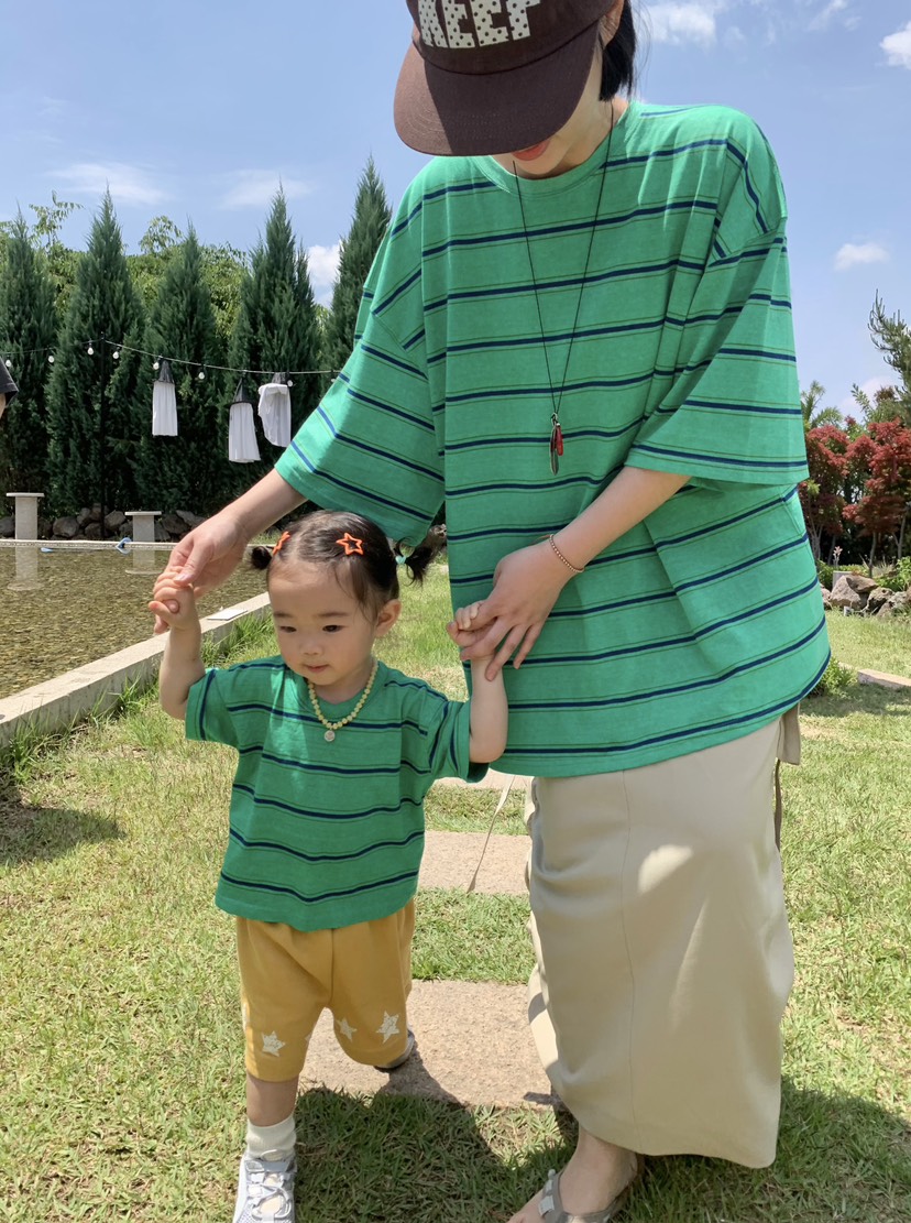 THE LINE-Q韓國直郵女士新款26春夏熱賣人氣推薦T恤童裝STHE LINE-QT恤