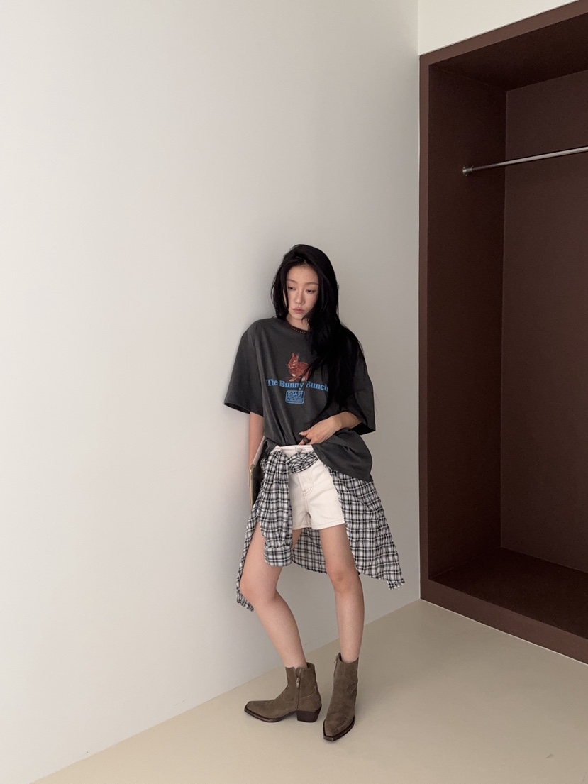 SUNDER MARKET韓國直郵女裝新款職業熱賣時尚休閑T恤兔子SUNDER MARKETT恤