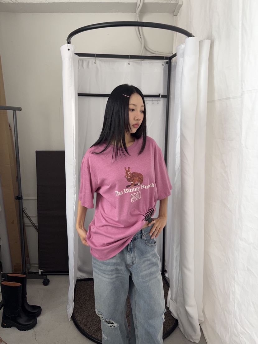 SUNDER MARKET韓國直郵女裝新款職業熱賣時尚休閑T恤兔子SUNDER MARKETT恤