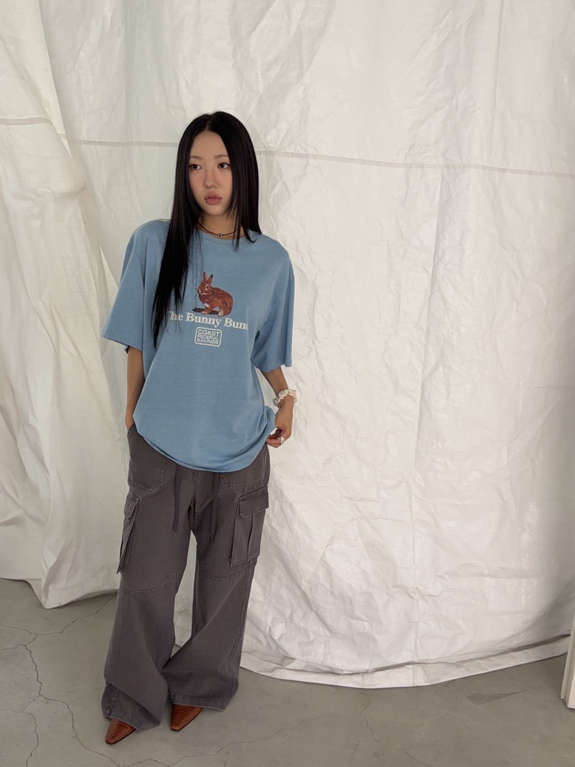 SUNDER MARKET韓國直郵女裝新款職業熱賣時尚休閑T恤兔子SUNDER MARKETT恤