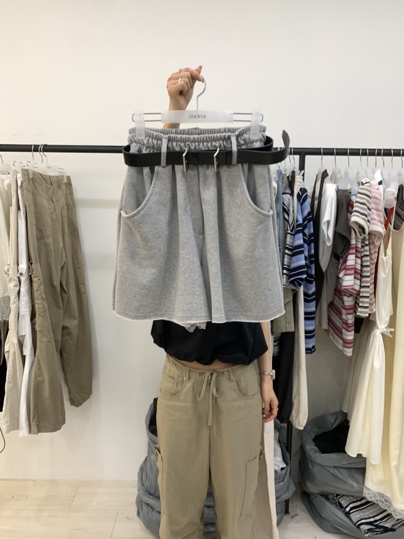 CEDARWOOD韓國東大門直郵女裝新品休閑26春夏短褲不含腰帶CEDAR WOOD短褲圖色1