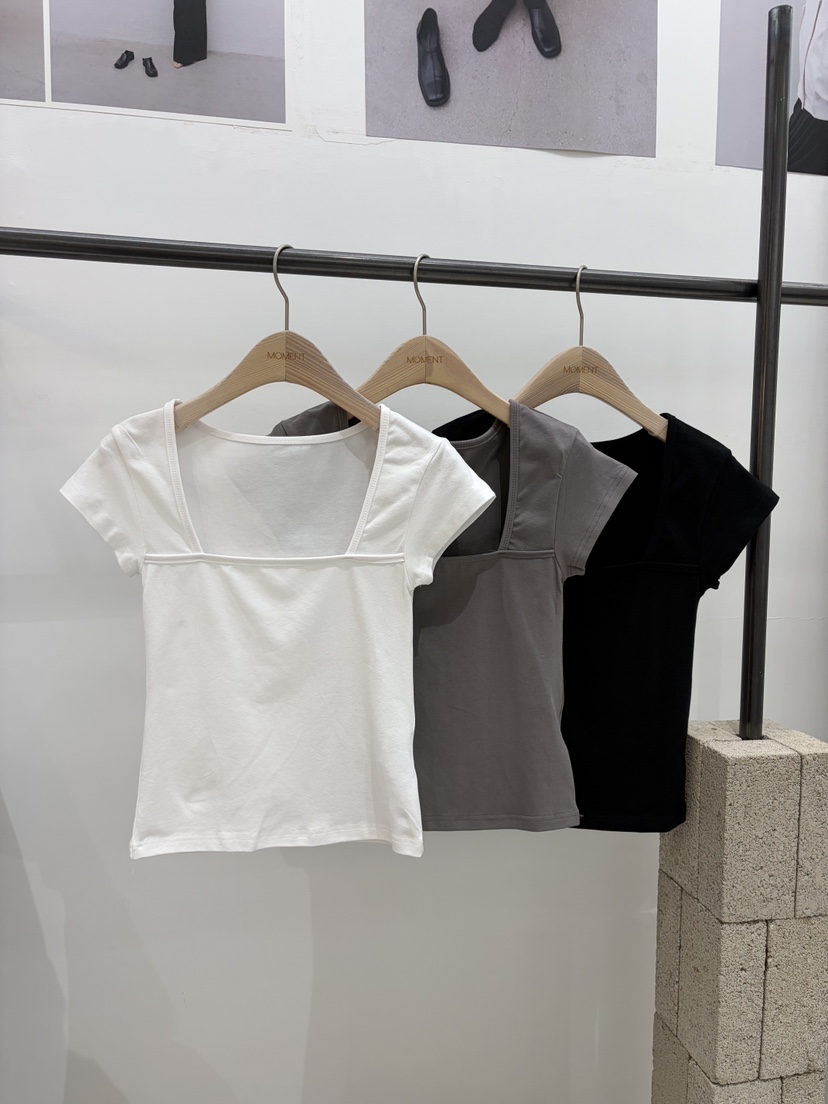 MOMENT韓國東大門代購女士新品26春夏熱賣時尚26夏季休閑T恤MOMENT/RECOVERT恤