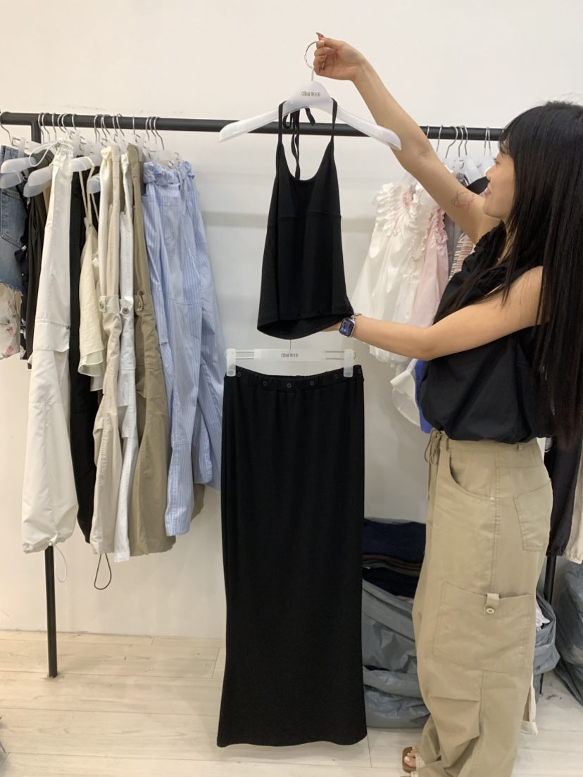CEDARWOOD韓國代購女士新款熱賣職業26春夏時尚休閑套裝紐扣CEDAR WOOD套裝圖色2