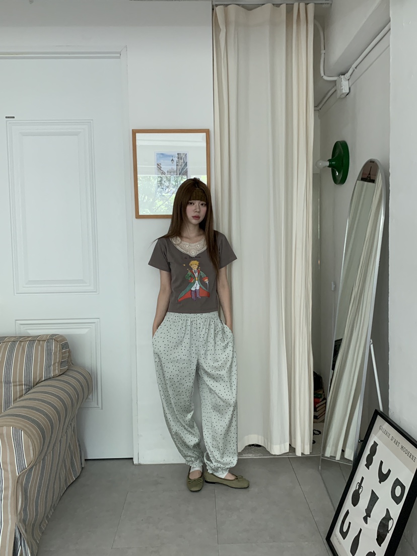 MAISONDEGLORY韓國東大門直郵女裝新款26春夏人氣休閑褲絲綢MAISON DE GLORY休閑褲