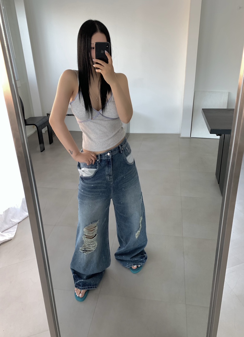 SEOLO韓國代購女士新款人氣職業熱賣時尚26夏季推薦牛仔褲Seolo seoul牛仔褲