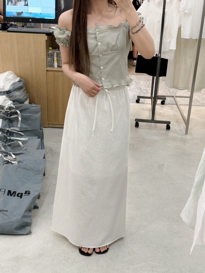 THE EYL韓國直郵女裝新品26夏季休閑職業人氣26春夏長裙STHE EYL長裙