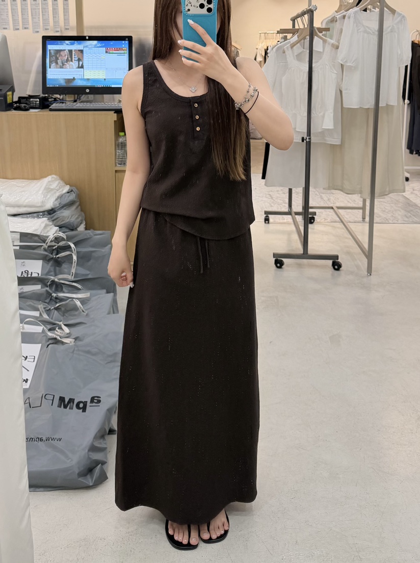 THE EYL韓國直郵女裝新品26夏季休閑職業人氣26春夏長裙STHE EYL長裙