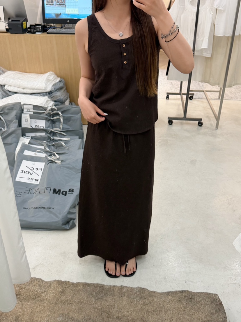 THE EYL韓國直郵女裝新品26夏季休閑職業人氣26春夏長裙STHE EYL長裙