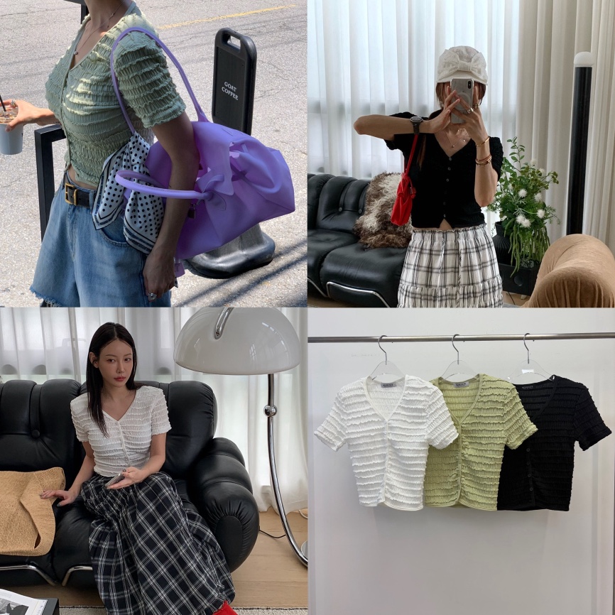 REVE CITE-L韓國直郵女裝新款26夏季熱賣襯衫蕾絲衫開衫REVE CITE-L襯衫/蕾絲衫