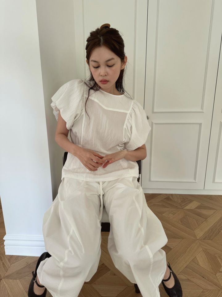 MARE韓國直郵實拍女士新品26春夏時尚人氣襯衫蕾絲衫泡泡袖LMARE襯衫/蕾絲衫
