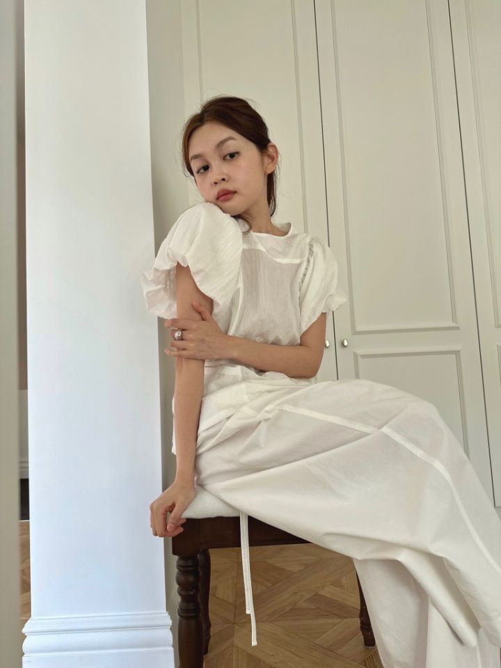 MARE韓國直郵實拍女士新品26春夏時尚人氣襯衫蕾絲衫泡泡袖LMARE襯衫/蕾絲衫