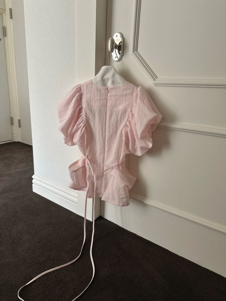 MARE韓國直郵實拍女士新品26春夏時尚人氣襯衫蕾絲衫泡泡袖LMARE襯衫/蕾絲衫