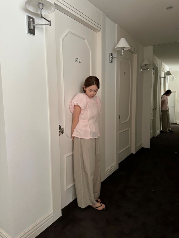 MARE韓國直郵實拍女士新品26春夏時尚人氣襯衫蕾絲衫泡泡袖LMARE襯衫/蕾絲衫