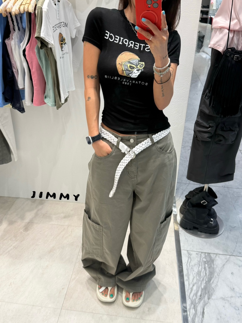 JIMMY韓國直郵女裝新款人氣26夏季時尚推薦26春夏休閑褲工裝褲JIMMY/REMAKE休閑褲