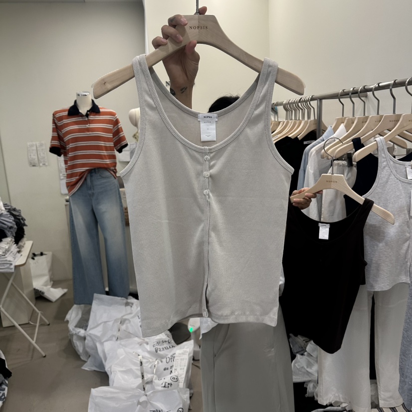 NOPSIS韓國直郵女裝新款26夏季人氣26春夏熱賣休閑吊帶背心NOPSIS吊帶/背心圖色2