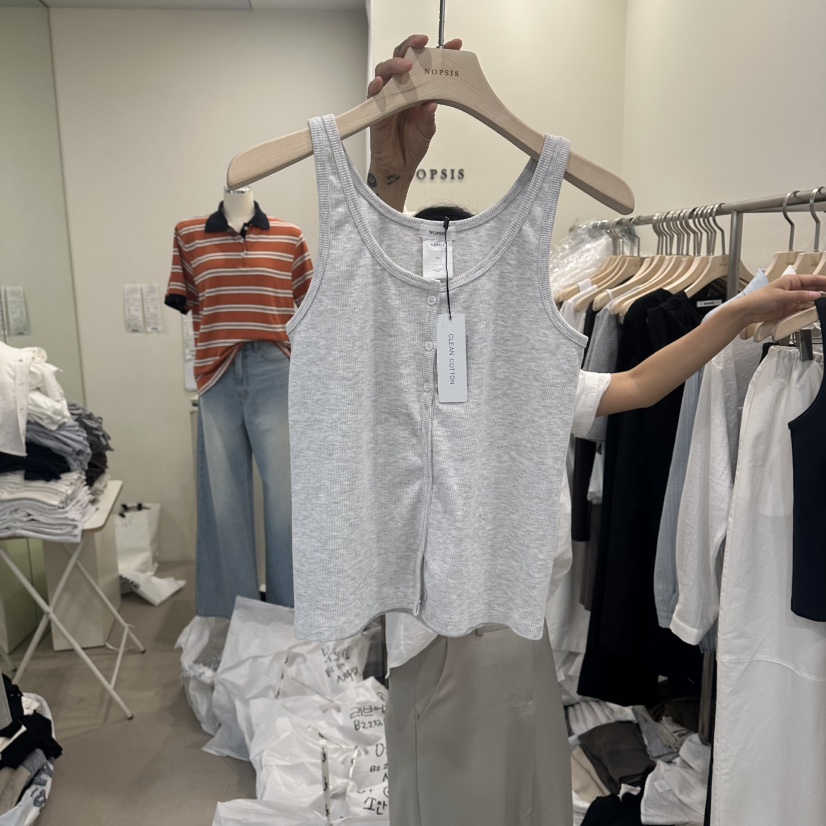 NOPSIS韓國直郵女裝新款26夏季人氣26春夏熱賣休閑吊帶背心NOPSIS吊帶/背心圖色4