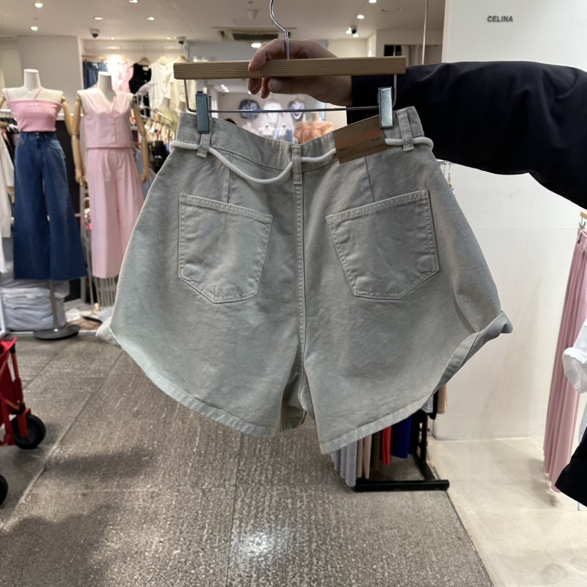CELINA韓國直郵女裝新品熱賣26夏季休閑職業時尚短褲含腰繩CELI_NA短褲