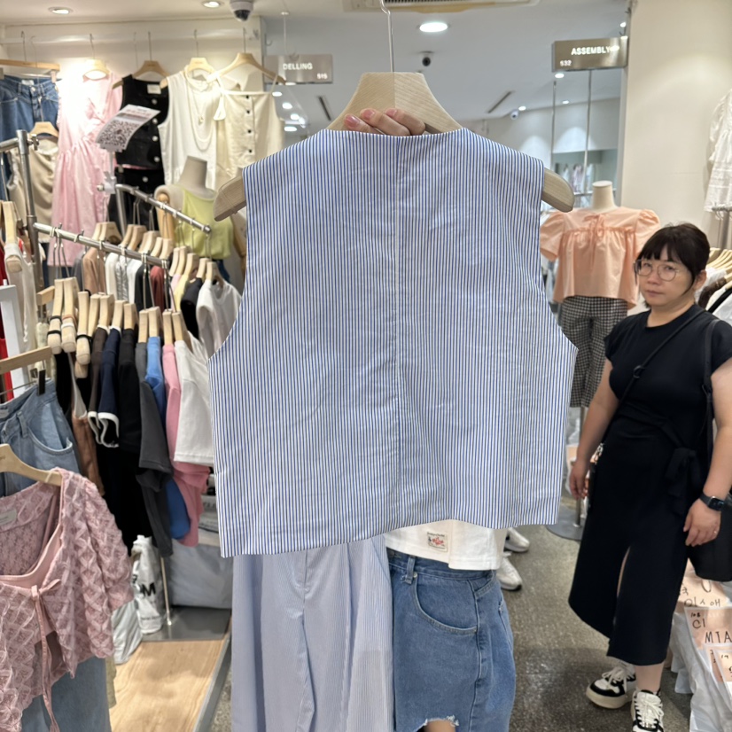 DELLING韓國東大門直郵女裝新品職業休閑熱賣26夏季推薦馬甲DELLING馬甲