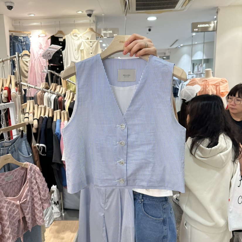 DELLING韓國東大門直郵女裝新品職業休閑熱賣26夏季推薦馬甲DELLING馬甲圖色2