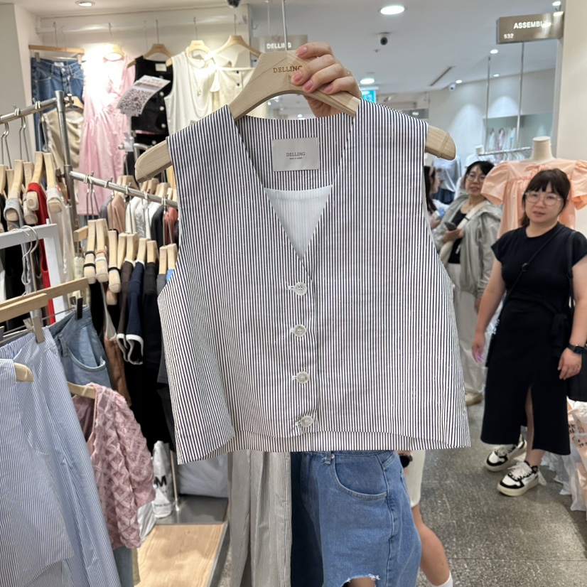 DELLING韓國東大門直郵女裝新品職業休閑熱賣26夏季推薦馬甲DELLING馬甲圖色3
