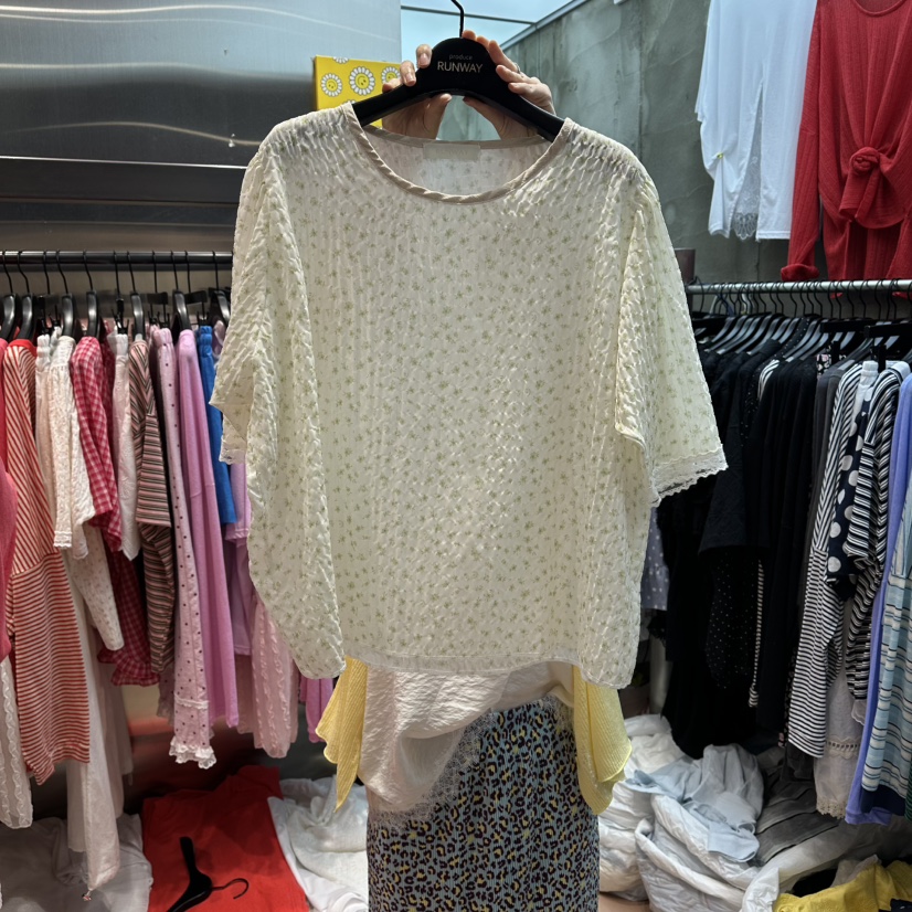 RUNWAY-런웨이韓國代購女士新款26夏季推薦26春夏襯衫蕾絲衫RUNWAY襯衫/蕾絲衫圖色2