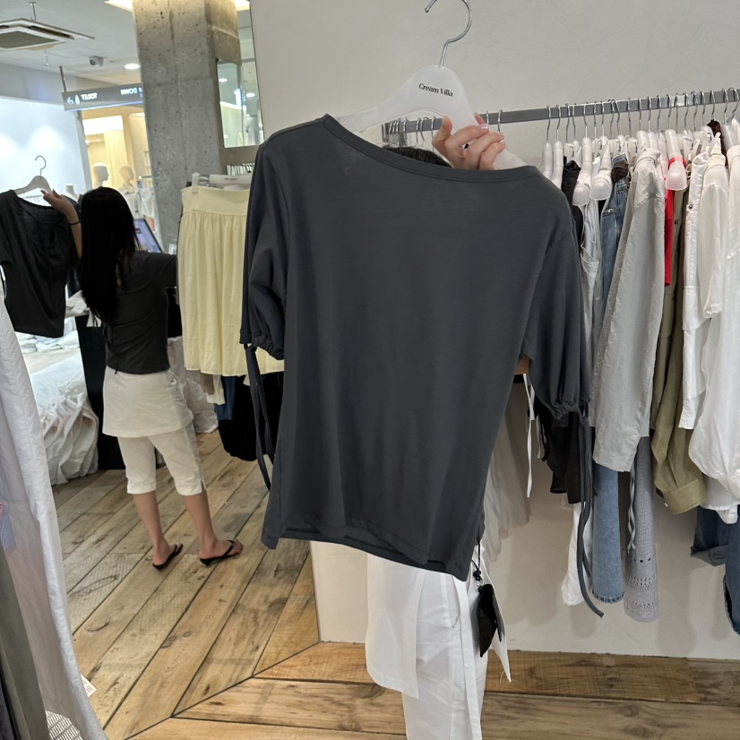 CREAM VILLA韓國直郵女裝新款26夏季T恤串珠CREAMVILLAT恤圖色3