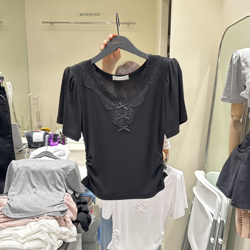 MONOPOLY韓國直郵實拍女士新品推薦職業26春夏26夏季休閑T恤MONO_POLYT恤圖色3