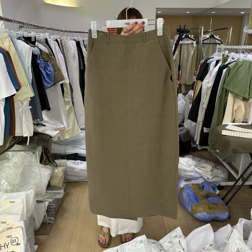 TED韓國直郵女士新品26夏季休閑推薦人氣時尚長裙不含腰包LTED長裙圖色2