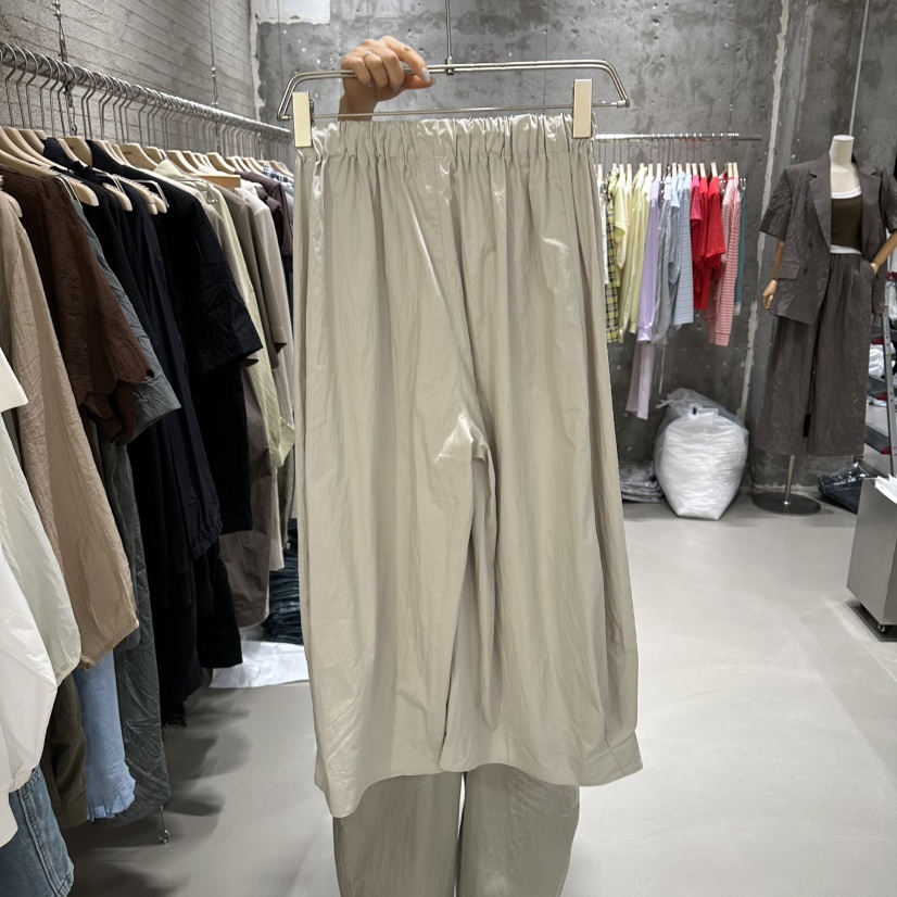JUNI韓國代購女士新品26夏季時尚熱賣26春夏人氣休閑褲條紋my juni休閑褲