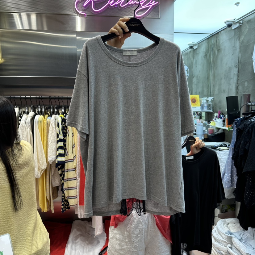 RUNWAY-런웨이韓國代購女士新款時尚休閑熱賣職業T恤系帶RUNWAYT恤圖色2