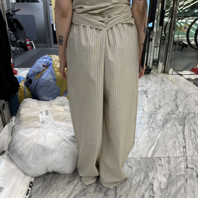 FOUNDATION韓國東大門代購女裝新款熱賣人氣休閑休閑褲絲帶FOUNDATION休閑褲