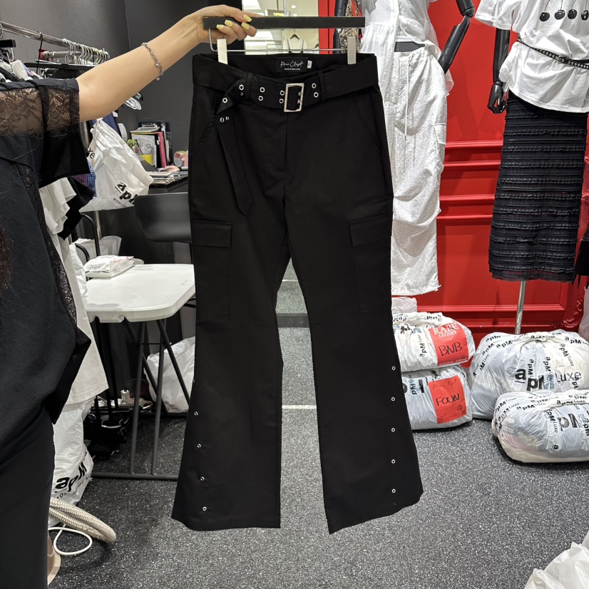 RARE CLOSET韓國東大門代購女士新品時尚休閑褲工裝鏤空RARE CLOSET休閑褲圖色3
