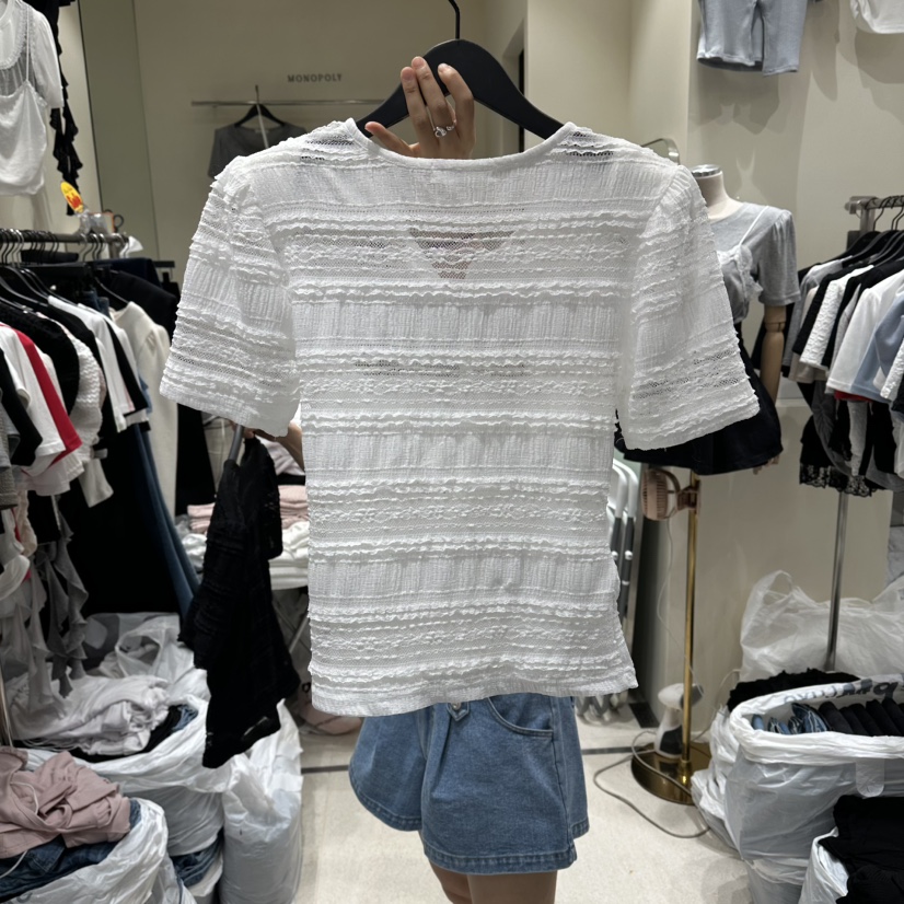 MONOPOLY韓國直郵女裝新品職業推薦熱賣人氣26春夏襯衫蕾絲衫MONO_POLY襯衫/蕾絲衫