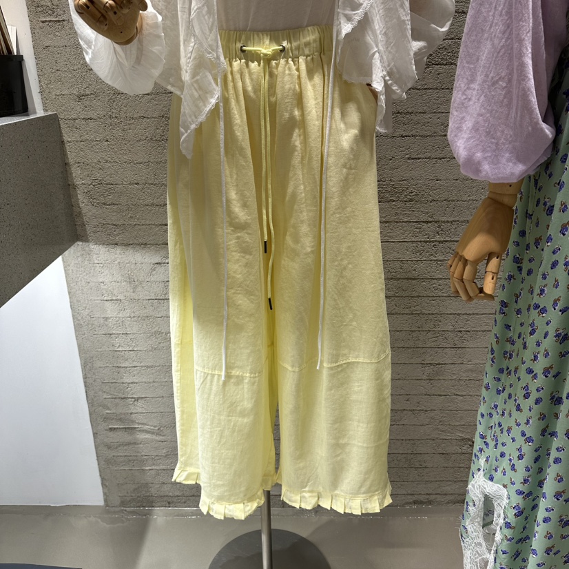 JUNI韓國代購女士新款26春夏人氣26夏季職業時尚休閑休閑褲my juni休閑褲圖色3