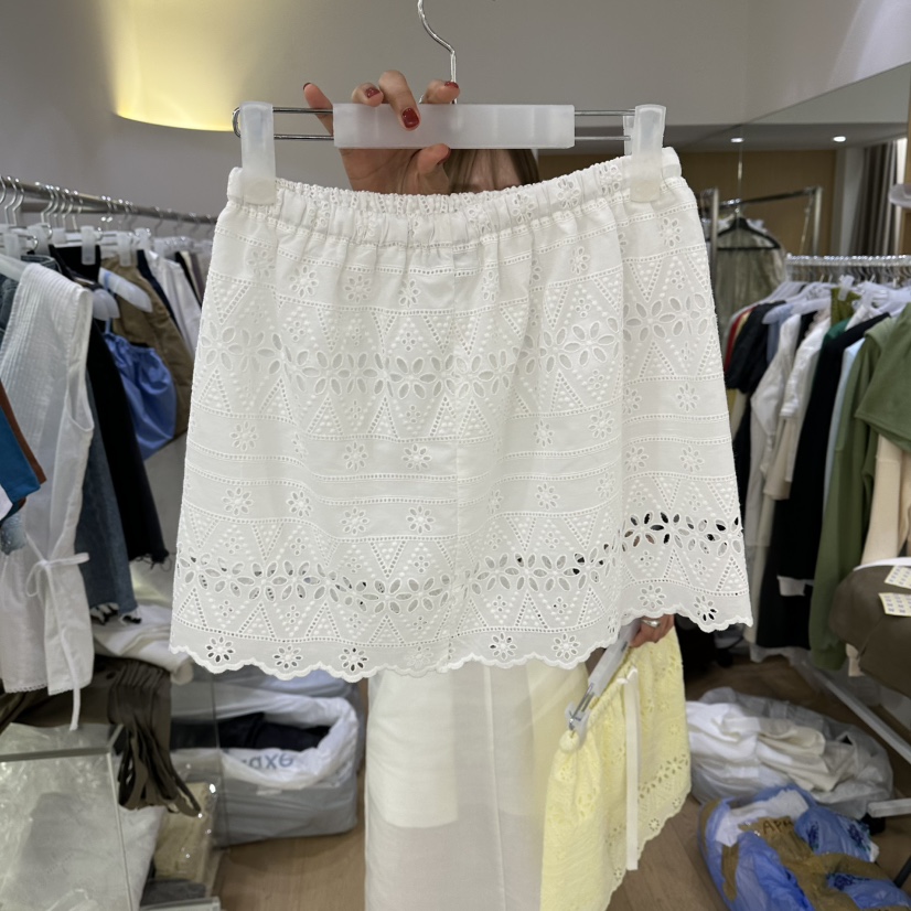 TED東大門實拍韓國女裝新品26春夏人氣推薦休閑26夏季短裙蕾絲TED短裙