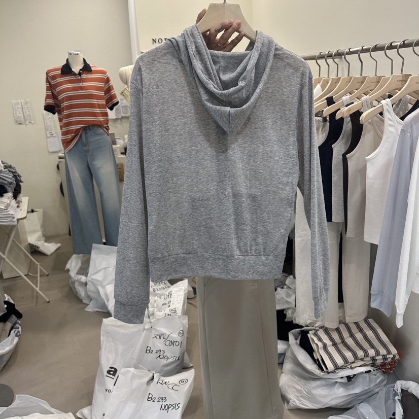 NOPSIS東大門實拍韓國女裝新品職業推薦休閑時尚衛衣兜帽NOPSIS衛衣