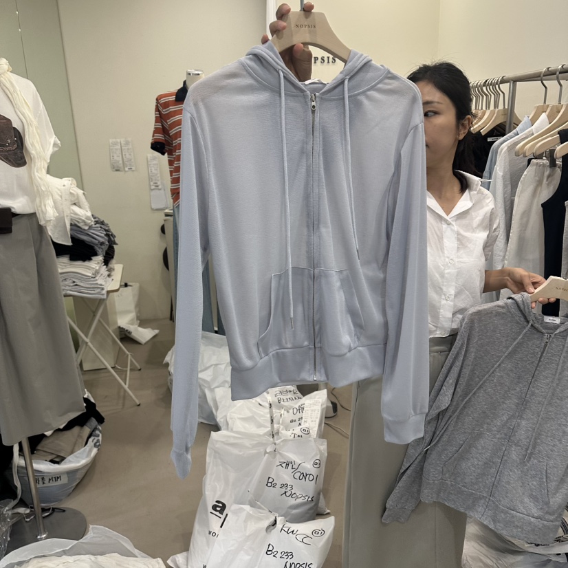 NOPSIS東大門實拍韓國女裝新品職業推薦休閑時尚衛衣兜帽NOPSIS衛衣圖色2