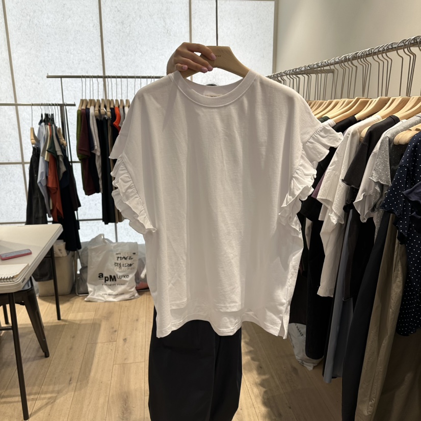 REVE-L韓國代購女士新款人氣26春夏熱賣26夏季職業休閑T恤REVE-LT恤圖色1