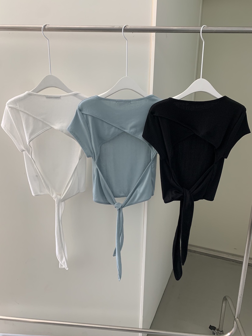 SHOP POSTER韓國直郵女士新品26夏季26春夏時尚熱賣T恤絲帶SHOP_POSTERT恤